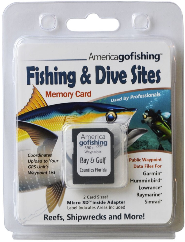 Bay and Gulf Counties Fishing & Dive Sites Memory Card