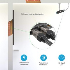 Braided-Short&Long Ultra HD HDMI Cable US Lot – 3ft 6ft 10ft 25ft 30ft 50ft 66ft