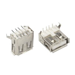 Right Angle Solder USB Standard 4 Pin Female Port Plug Jack Connector 100 PCS
