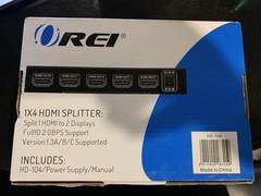 OREI HD-104 1×4 HDMI Splitter, – 1 Port to 4 Display Duplicate BRAND NEW IN BOX