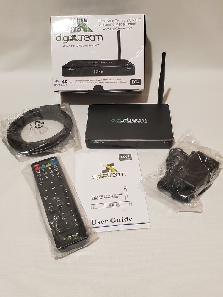 DigiXstream DX4 Quad Core Android Media Box 2 GB RAM/8GB Memory New Open Box