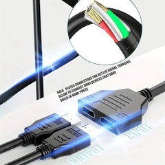 4K HDMI Cable Splitter Adapter 2.0 Converter 1 In 2 Out 1 Male to 2 Female lot