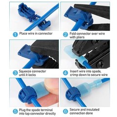 240/60 T-Taps Wire Terminal Connectors Insulated Quick Splice Combo Kit 22-10AWG