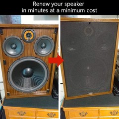 Speaker Grill Cloth Stereo Mesh Fabric for Repair, 55″ x 20″, Black
