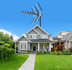 Support ATSC 3.0 UHF VHF HDTV Yagi Antenna Aluminum 4K&1080 Long Range Reception