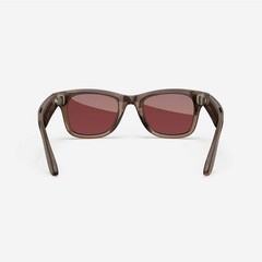 Refurbished Ray-Ban Meta Wayfarer (Gen 1), Shiny Warm Stone Transparent / Waterm