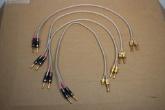 Qed Silver Special 25th anniversary edition Speaker Cable ( 4pc-2ft. ) mad in UK