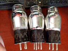 3 MATCHED KMA Brand 01A RADIOTRON Antique Radio Type ST 01A Vacuum Tube UNTESTED