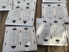 Lutron At-Nb-None Q26SM 6 Button +L/R Keypad Lot Of 8 Units
