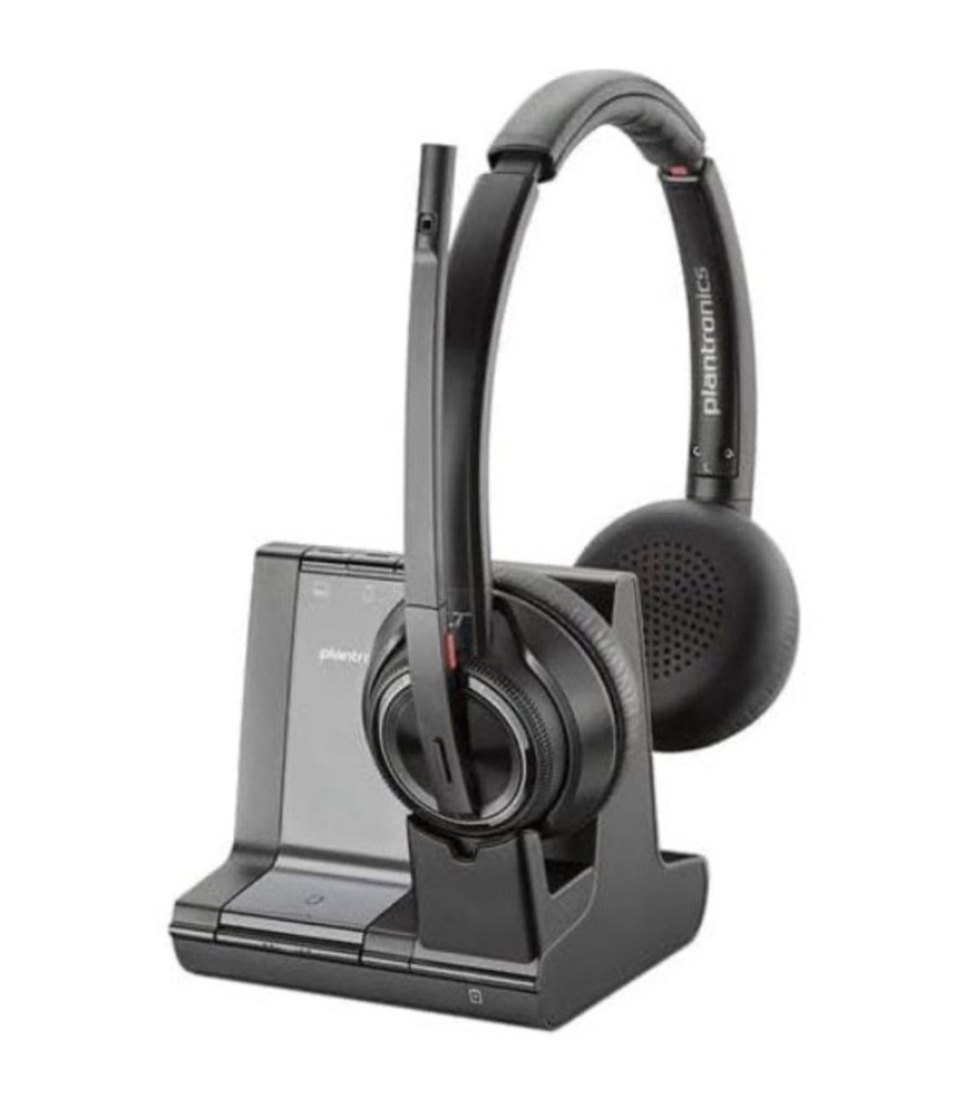 New Plantronics Poly Savi W8220 Wireless Bluetooth DECT Headset Microsoft Teams