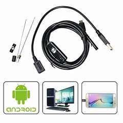 USB Endoscope Borescope 6 LED Waterproof Snake Camera For Mac OS Android Windows
