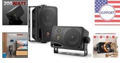Multi-Room 3-Way Wall Mount Speakers – 200W, ABS & Metal Design for Durability