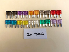 MINI MICRO BLADE FUSES 2 EA 2 / 3 / 5 / 7.5 / 10 / 15 / 20 / 25 / 30 / 35 (20 )