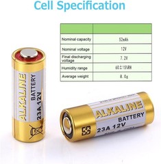12V Alkaline 23A Batteries 10 Pack for Remote Car Doorbells Toys