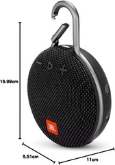 JBL Clip 3 Portable Bluetooth Speaker – Black