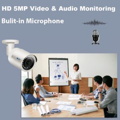 8 Channel 8MP 4K NVR 8 X 5MP PoE Microphone Outdoor Home Security Camera System