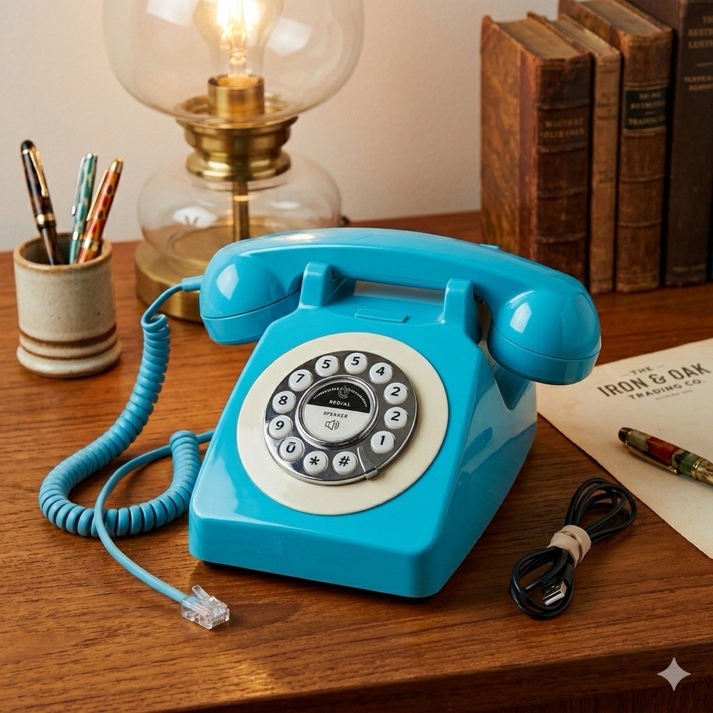 Sangyn Retro Bluetooth Landline Phone | Classic Vintage Style | Speakerphone NOB