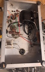 Vintage Home Brew Homemade HAM Radio Tube Type Transmitter, working.