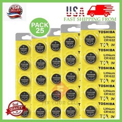 Lot Original Toshiba CR1632 3V Lithium Coin Cell Battery 1/2/5/10/15/25/100 LOT