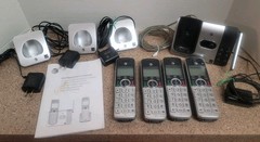 AT&T CL82414 – 4-Handset Cordless Phone Landline Answering Machine Home System