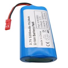 3.7V 5200mah Rechargeable Battery Pack Lithium Ion Batteries with JST-2P…