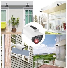 security camera-fake solar (White 2Pack,Battery not Included)