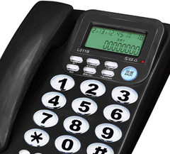 Corded Big Button Telephone for Elderly Caller ID Landline Phones for Seniors