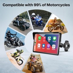 WIFI 7inch Carplay Screen for Motorcycle Wireless Moto CarPlay Android Auto GPS