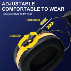 Bluetooth FM Radio Headphones with Digital Display 30Db Hearing Protection Safe