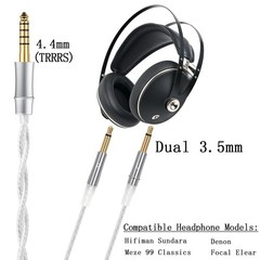 Balanced Cable for Meze99 Classics – 4.4mm to Dual 3.5mm