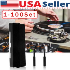 3in1 Vinyl Record Cleaning Brush Set Stylus Velvet Anti-static Cleaner Tool Lot