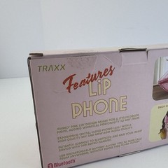 Lip Phone Bluetooth Receiver, Pink Wireless Retro Handset Open Box