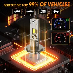 FAHREN Upgraded H7 LED Headlight Bulbs Kit 90000LM Low/Fog Beam 10Years Lifespan