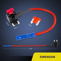 3Pack 12V 10Amp Car Add Circuit Low Profile Fuse TAP Adapter Kit ATM APM Blade