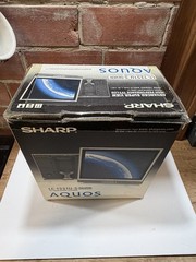 Vintage SHARP Aquos 13 inch TV LC-13S1U-S LCD Box,Remote, Manual Retro Gaming