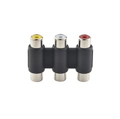3 RCA Female to Female F/F Video Connector Converter Adapter for TV DVD HDTV AV