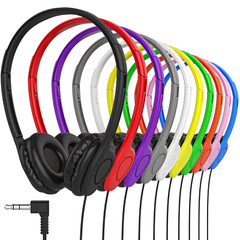 Bulk Leather Headphones For School Classroom Students Kids Wholesale 3.5mm