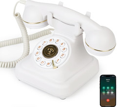 Bluetooth Retro Home Phone Speakerphone Black White Pink Hands-Free