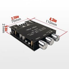 1Set ZK-1002T Bluetooth 5.0 TPA3116 2 CH 2*100W Digital Audio Amplifiers Module