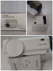 TopTro TR21 Mini WiFi HDMI Bluetooth 1080P Video LED Projector In White