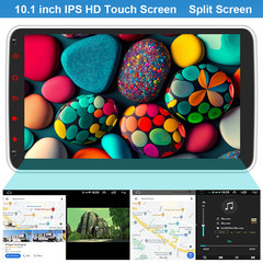 10.1” Single 1 Din Android 13 Car Stereo Radio GPS 4G WiFi BT Carplay Rotatable