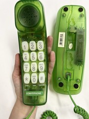 Vintage 1990s Conairphone Trimline Corded Telephone Green Transparent NOT TESTED