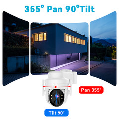 XVIM Solar Security Camera Outdoor 360° PTZ Wireless WiFi Battery Solar Camera