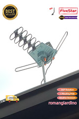Limited Offer Outdoor TV Antenna Pole Motorized HDTV 4K 360° HDTV Antenna + Pole