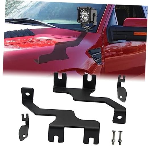 Ditch Light Mounting Brackets Kit, Upper Hood Hinge For Ford F150 2004-2014