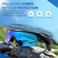 Polarized Sport Sunglasses With Bluetooth UV400 Hi-Fi Music for Running&Cycling