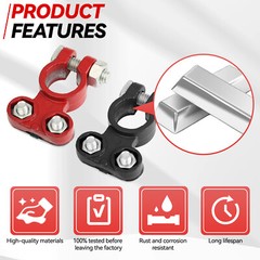 Pure Lead Car Battery Terminals 24V 12V Positive Negative Connectors Clamp Clip