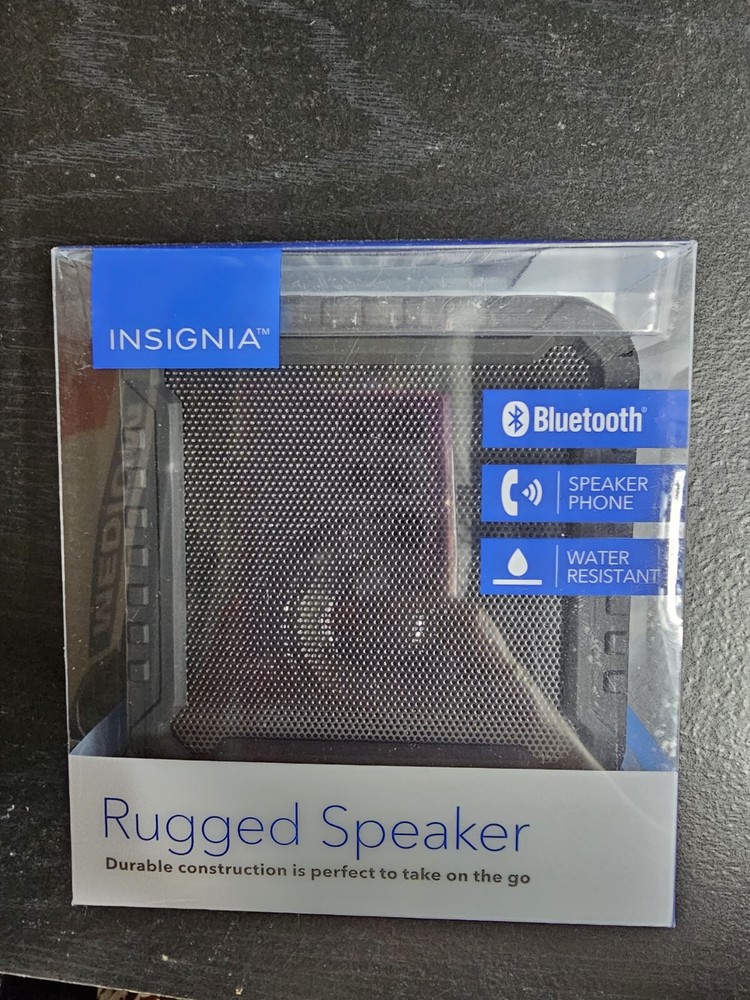 Insignia Bluetooth Rugged Speaker Water resistant Durable construction