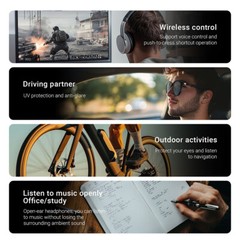 Phone Glasses Smart Bluetooth Sunglasses Headphones Polarized Music Headset 2PCS