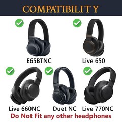 2X Ear Pads Cushion Replacement For JBL E65 E65BTNC / DUET NC / LIVE650 LIVE660